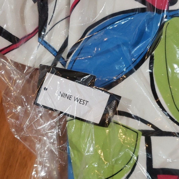 Nine West Women's Printed Wrap Topper Jacket Green - Picture 6 of 7